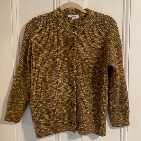 NWT Madewell Space-Dyed Winstead Cardigan Sweater Spacedye Butterscotch - Picture 5 of 7